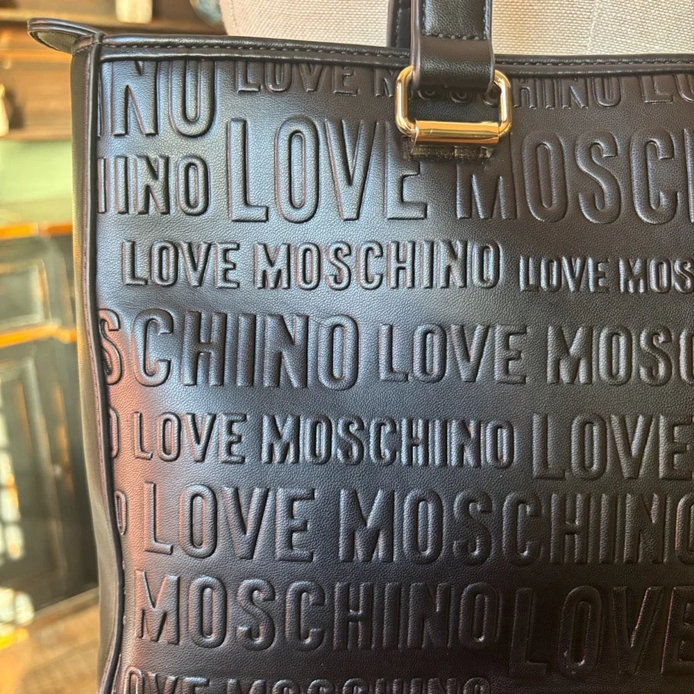 Love Moschino Black Embossed Shoulder Bag - Picture 12 of 16
